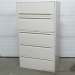 Beige 5 Drawer Lateral File Cabinet, Locking SND